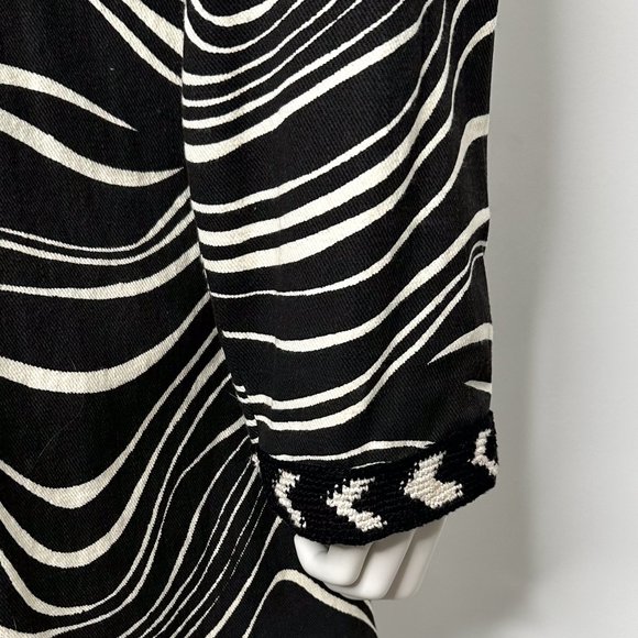 Sandy Starkman Vintage Embroidered Crochet Detail Overcoat Long Jacket Size S - Picture 11 of 16